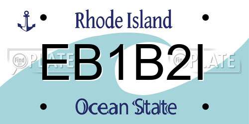 EB1B2I Rhode Island License Plate