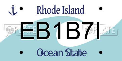 EB1B7I Rhode Island License Plate