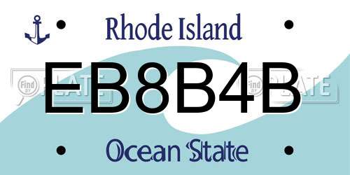 EB8B4B Rhode Island License Plate