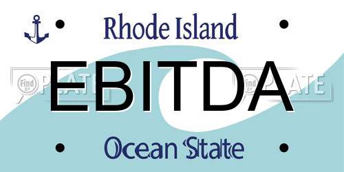 EBITDA Rhode Island License Plate
