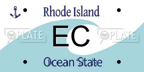 EC Rhode Island License Plate