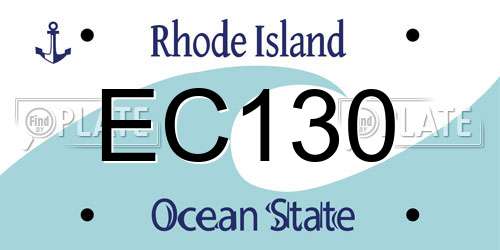 EC130 Rhode Island License Plate