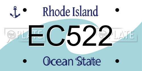 EC522 Rhode Island License Plate