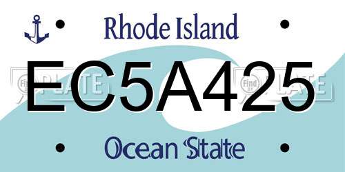 EC5A425 Rhode Island License Plate