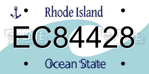 EC84428 Rhode Island License Plate