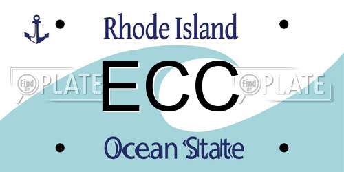 ECC Rhode Island License Plate