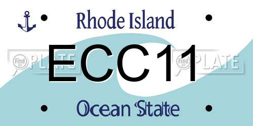 ECC11 Rhode Island License Plate