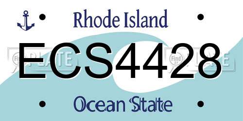 ECS4428 Rhode Island License Plate