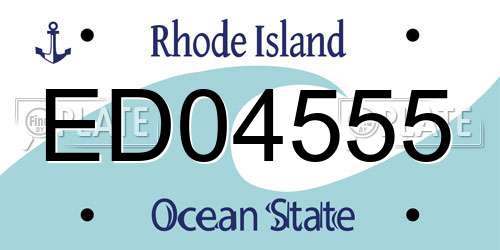 ED04555 Rhode Island License Plate