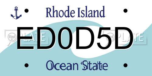 ED0D5D Rhode Island License Plate