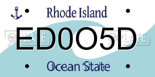 ED0O5D Rhode Island License Plate