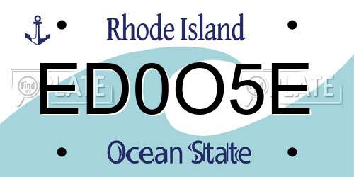 ED0O5E Rhode Island License Plate