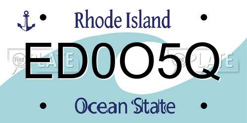 ED0O5Q Rhode Island License Plate