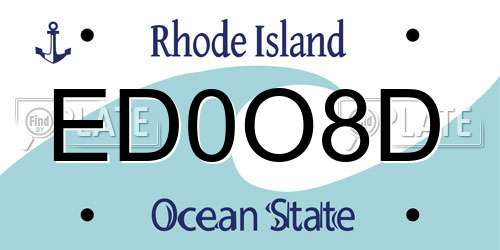 ED0O8D Rhode Island License Plate