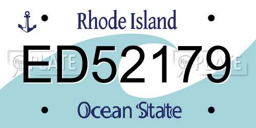 ED52179 Rhode Island License Plate