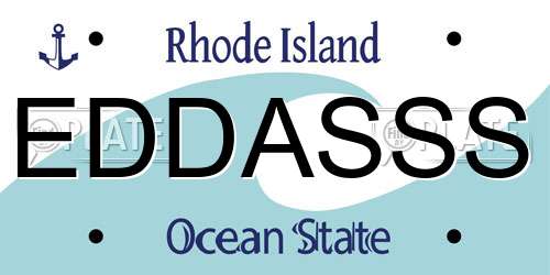 EDDASSS Rhode Island License Plate