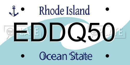 EDDQ50 Rhode Island License Plate