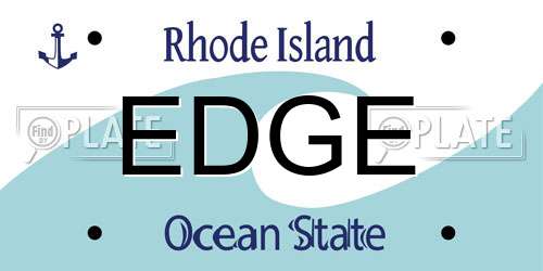 EDGE Rhode Island License Plate