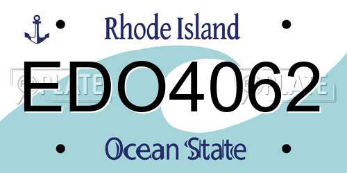 EDO4062 Rhode Island License Plate