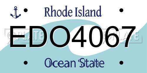 EDO4067 Rhode Island License Plate
