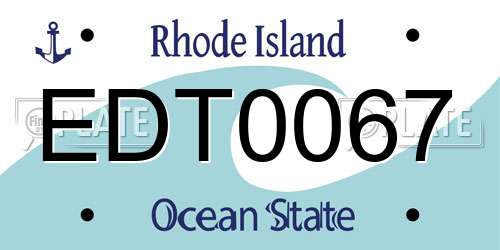 EDT0067 Rhode Island License Plate