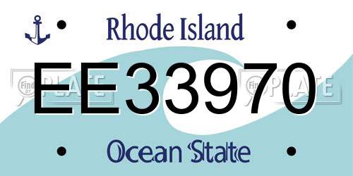 EE33970 Rhode Island License Plate