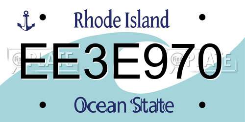 EE3E970 Rhode Island License Plate