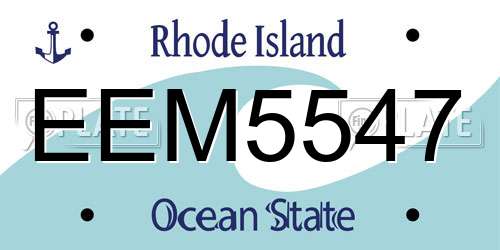 EEM5547 Rhode Island License Plate