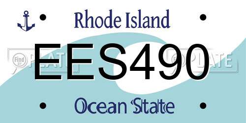 EES490 Rhode Island License Plate