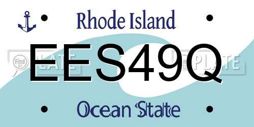 EES49Q Rhode Island License Plate