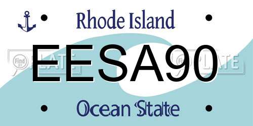 EESA90 Rhode Island License Plate