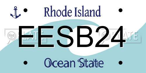 EESB24 Rhode Island License Plate