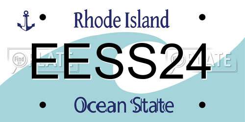 EESS24 Rhode Island License Plate