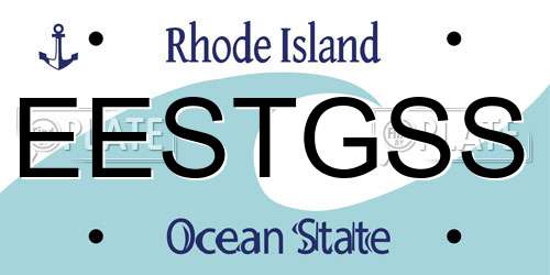 EESTGSS Rhode Island License Plate