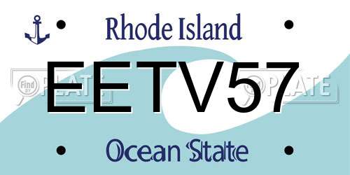 EETV57 Rhode Island License Plate
