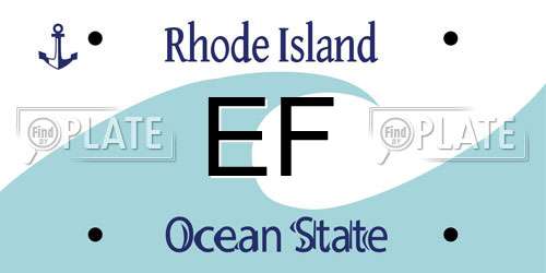 EF Rhode Island License Plate
