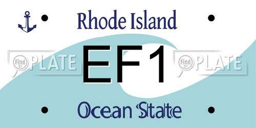 EF1 Rhode Island License Plate