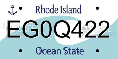 EG0Q422 Rhode Island License Plate