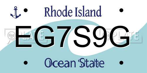 EG7S9G Rhode Island License Plate