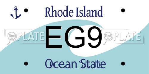 EG9 Rhode Island License Plate