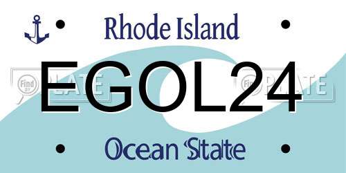 EGOL24 Rhode Island License Plate