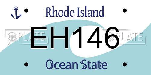 EH146 Rhode Island License Plate