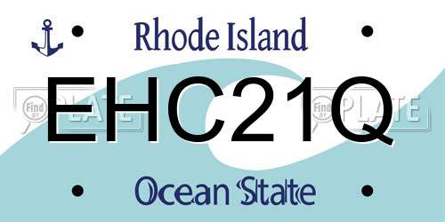 EHC21Q Rhode Island License Plate
