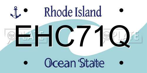 EHC71Q Rhode Island License Plate