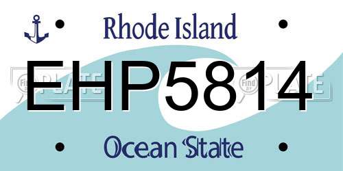 EHP5814 Rhode Island License Plate