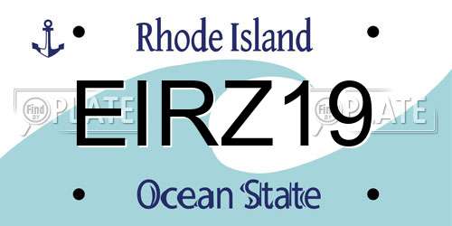 EIRZ19 Rhode Island License Plate