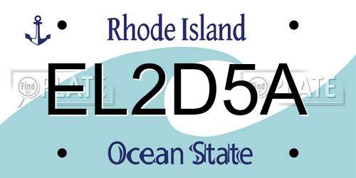 EL2D5A Rhode Island License Plate