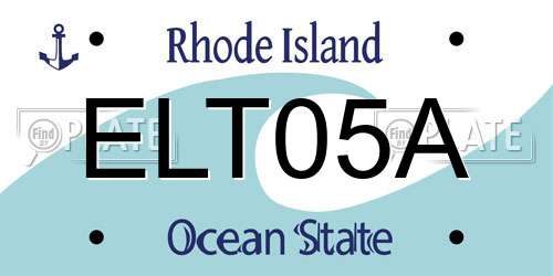 ELT05A Rhode Island License Plate