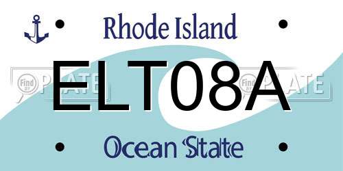 ELT08A Rhode Island License Plate