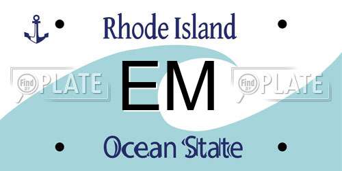 EM Rhode Island License Plate